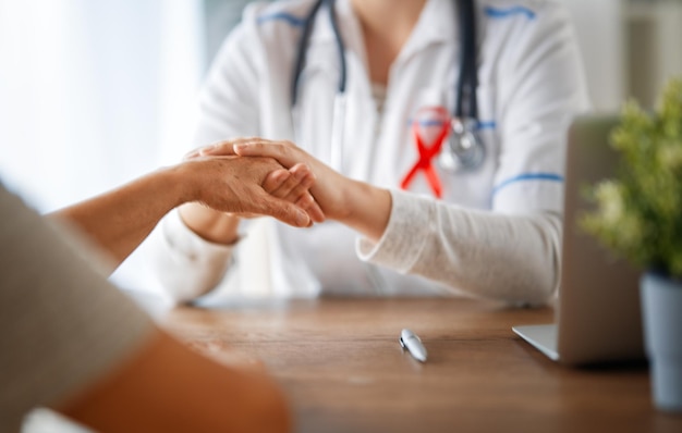 Patient listening to doctor