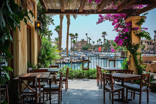 Patio rond de hyacinth in Egypte