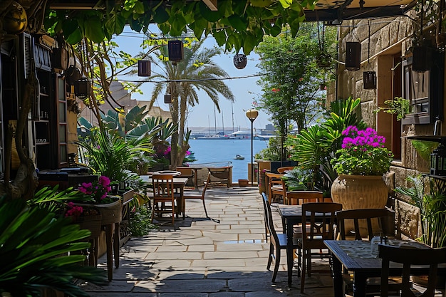 Patio rond de hyacinth in Egypte