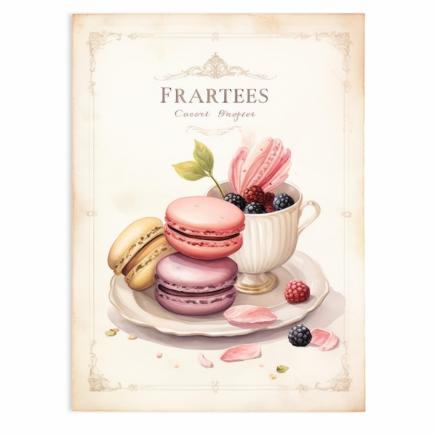 Patisserie Perfection Mastering Macaroons on a 3x5 Recipe Card