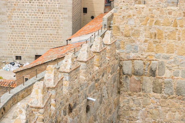 Patrimonium, Muren van de stad Avila in Castilla y León, Spanje. Versterkte middeleeuwse stad