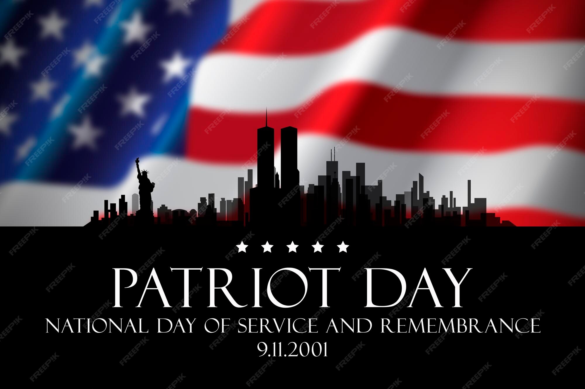 Premium Photo Patriot day new york city skyline national day of