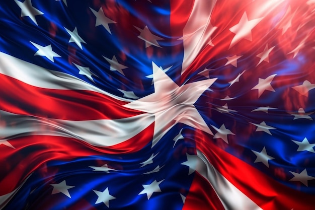 Patriotic American Flag Abstract Background