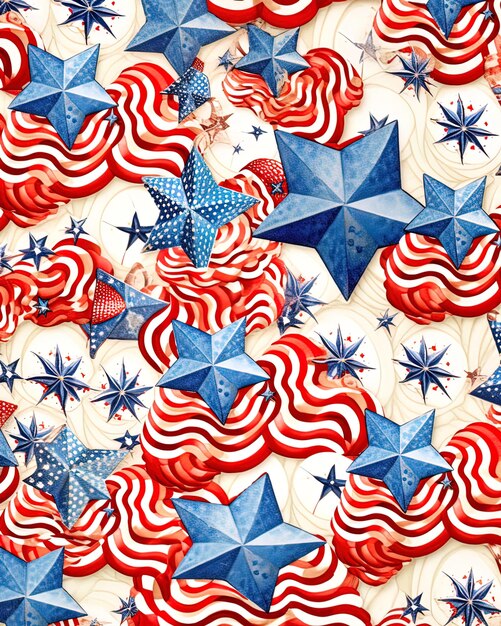 Photo a patriotic background with stars and the words 