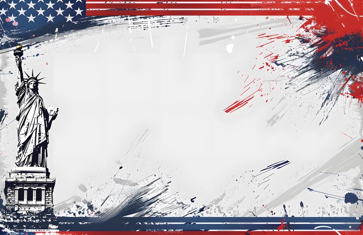 Photo patriotic background with statue of liberty and fireworks
