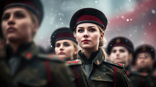 写真 国愛の誓い 軍事宣誓の日に若いロシアの兵士が 献身と国家の誇りの強力なイメージを証明する