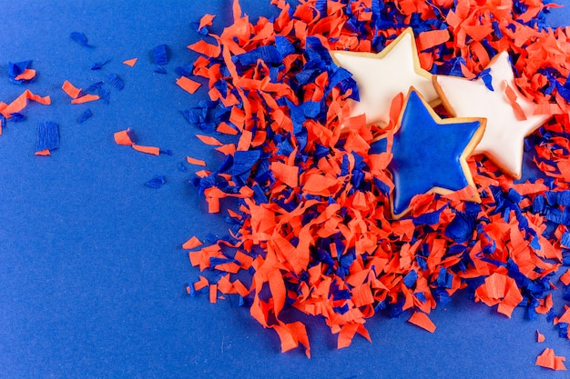 Patriotic cookies for 4th of July.