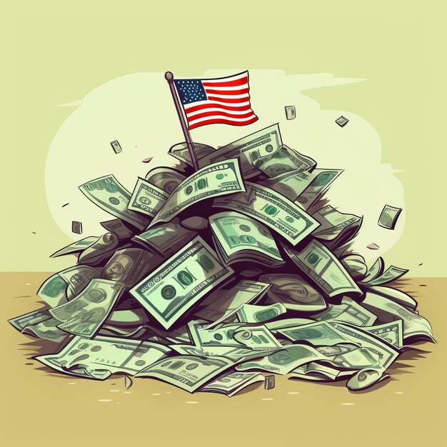 Premium AI Image  Patriotic Prosperity Unveiling America's Bounty 