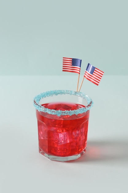 Patriotic red pomegranate margarita for July 4th