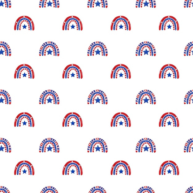 Patriotic seamless pattern USA independence day