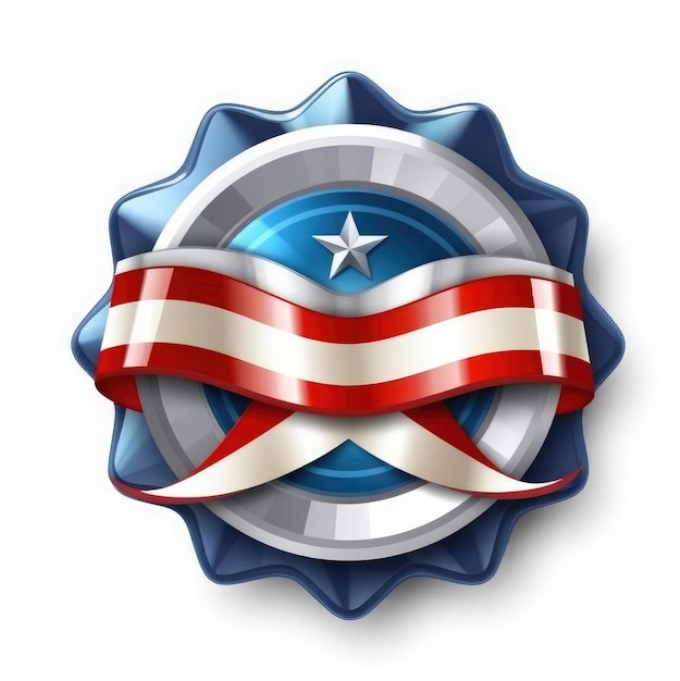 写真 愛国的な米国独立記念日のロゴ