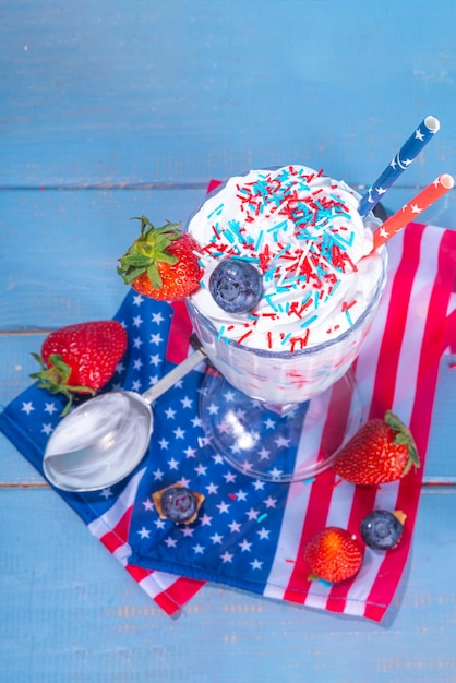 Patriotic USA milkshake