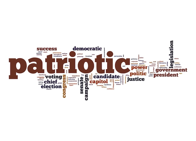 Patriotic word cloud