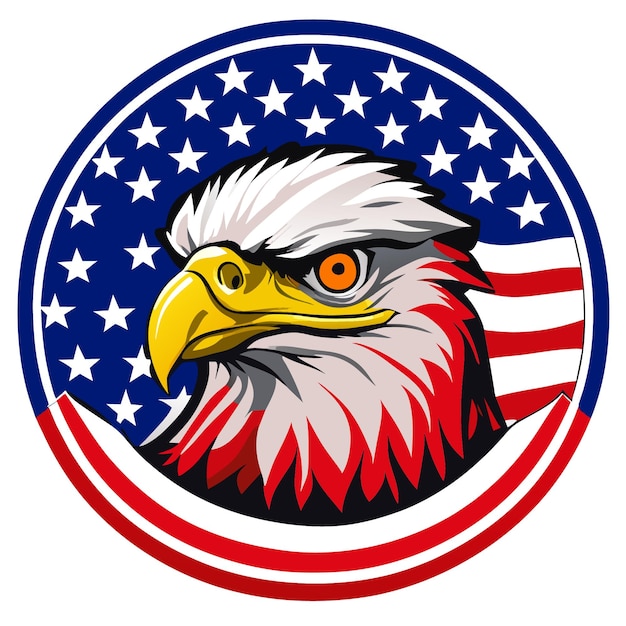 Photo patriotism in bald eagle design