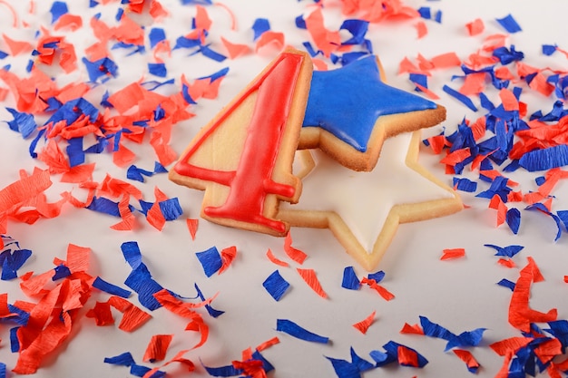 Patriottische cookies voor 4 juli