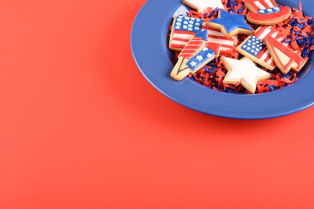 Patriottische cookies voor 4 juli