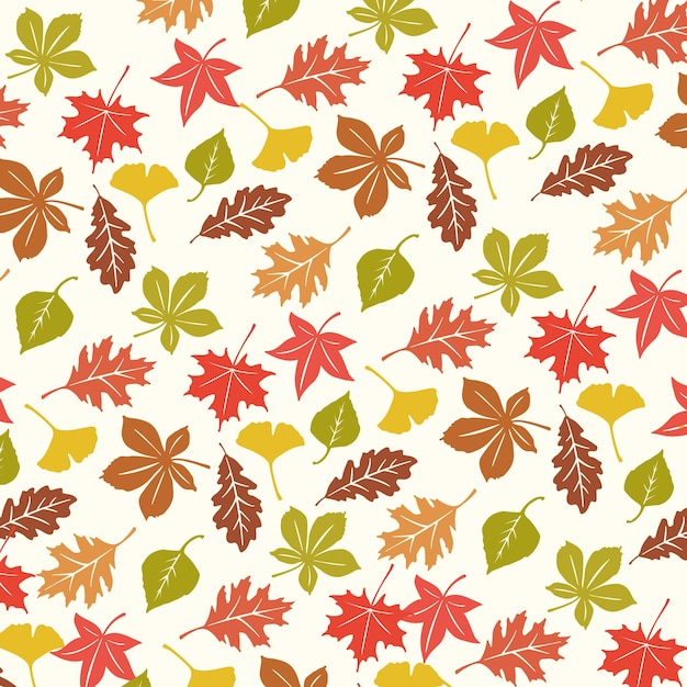 Patroon achtergrond met bladeren in de herfst