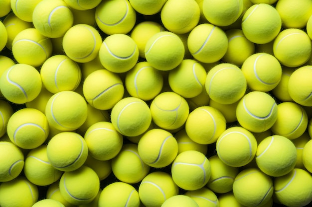 Foto patroon achtergrond van kleurrijke tennisballen voor een levendig en energiek achtergrondontwerp