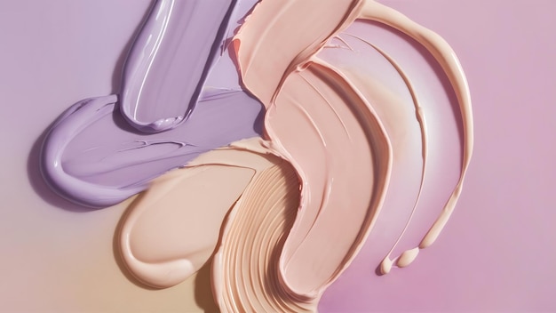 Patroon cosmetische smeersel crème textuur op pastel achtergrond