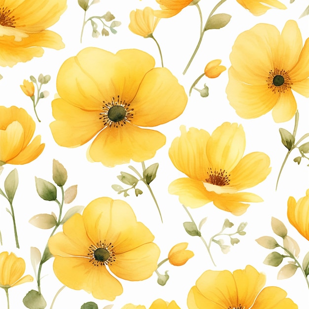 Patroon gele bloem