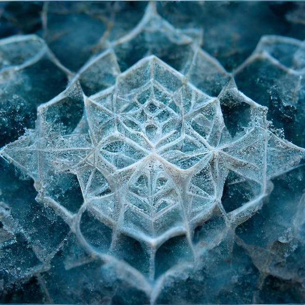 Patroon ijsfractals Mandala Design