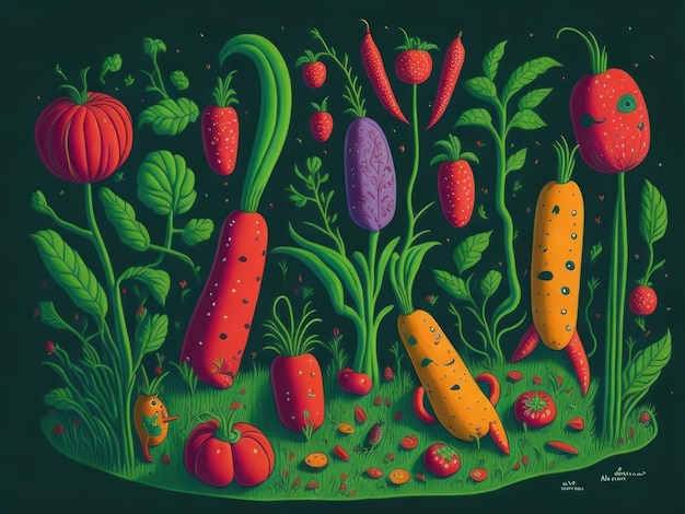 patroon met groenten