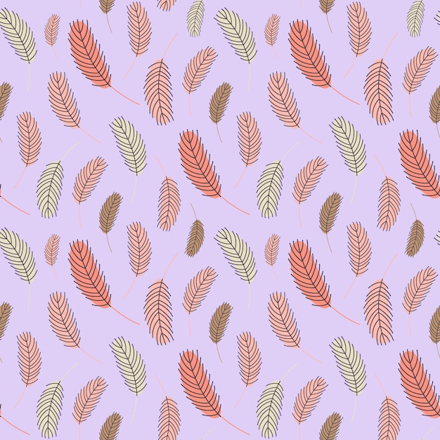 Patroon met veren Vectorillustratie