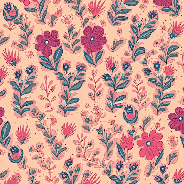 Patroon van mooie bloemen vintage stijl Mooie bloemen op een donkere achtergrond