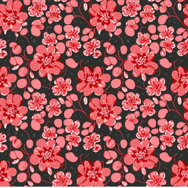 Patroon van mooie bloemen vintage stijl Mooie bloemen op een donkere achtergrond