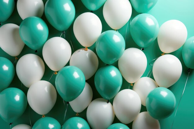 Patroon van witte en groene ballonnen Kaart voor de Nationale Dag van Saoedi-Arabië