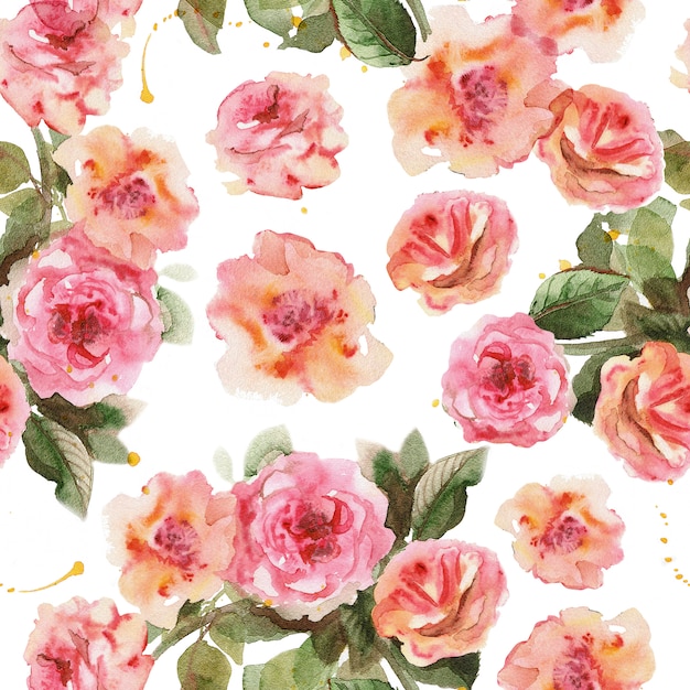 Foto patroon van zachte roze rozen. patroon bloemen op witte achtergrond.