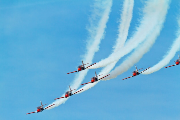 Photo patrulla aguila, aerobatic demonstration team of the spanish air force