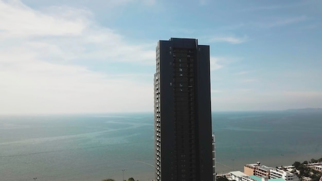Pattaya a resort town with beautiful houses and hotels luxury hotels video skyscraper on the shore
