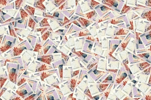 Выкройка банкноты 1000 камбоджийских риелей является национальной валютой Камбоджи
