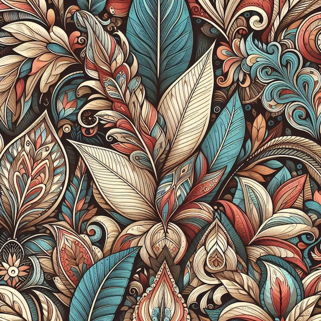 pattern adorned with leaves