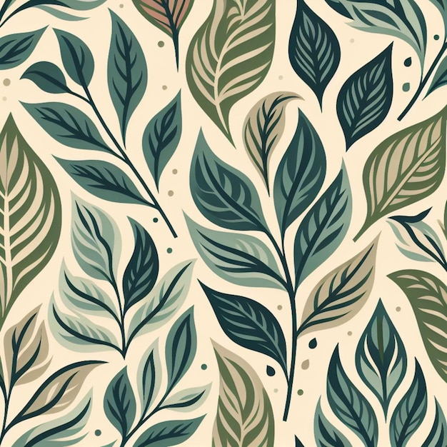 pattern adorned with leaves