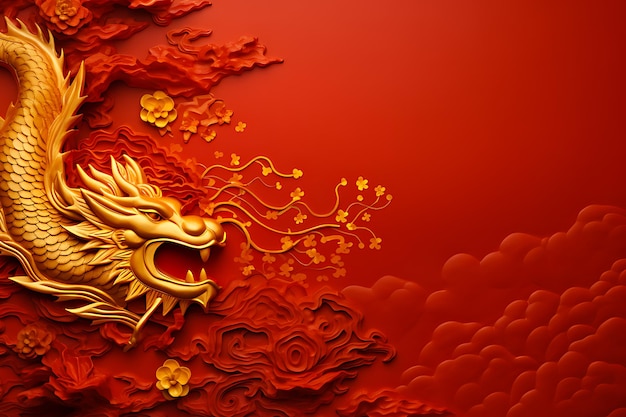 Pattern art background of Chinese New Year festival