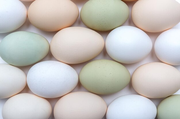 Pattern background of natural colors eggs