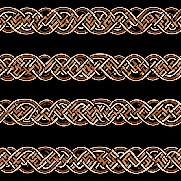 Photo a pattern of a black and gold and brown lines.