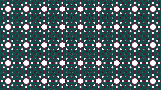 The pattern of the black and green squares on a black background.