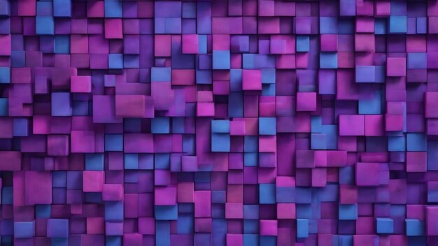 A pattern of blue and purple squares