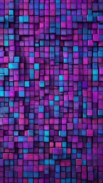 A pattern of blue and purple squares