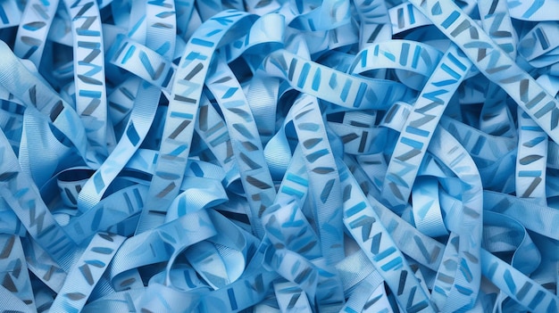 pattern of blue ribbons