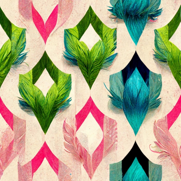 Pattern blue,white,pink and green