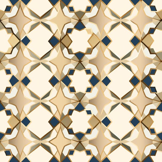 A pattern of blue and yellow squares.