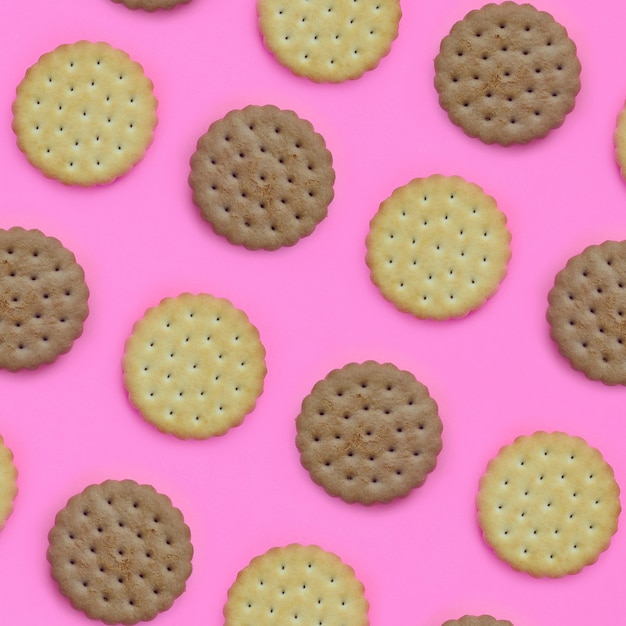 Pattern of a brown biscuits 