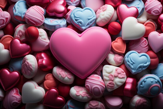 pattern candy hearts sweets collection