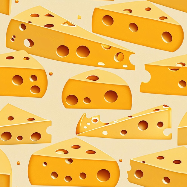 Photo a pattern of cheese slices