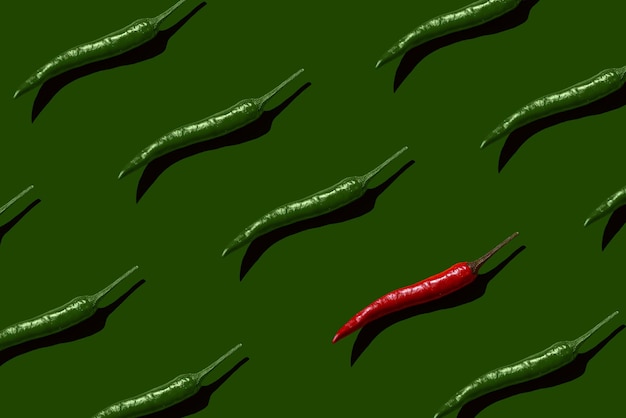 Photo pattern of chili peppers red and green pop-art style web-banner web design website backgrounds