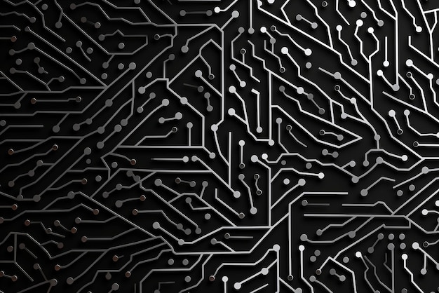 Pattern chip tracks on a black background